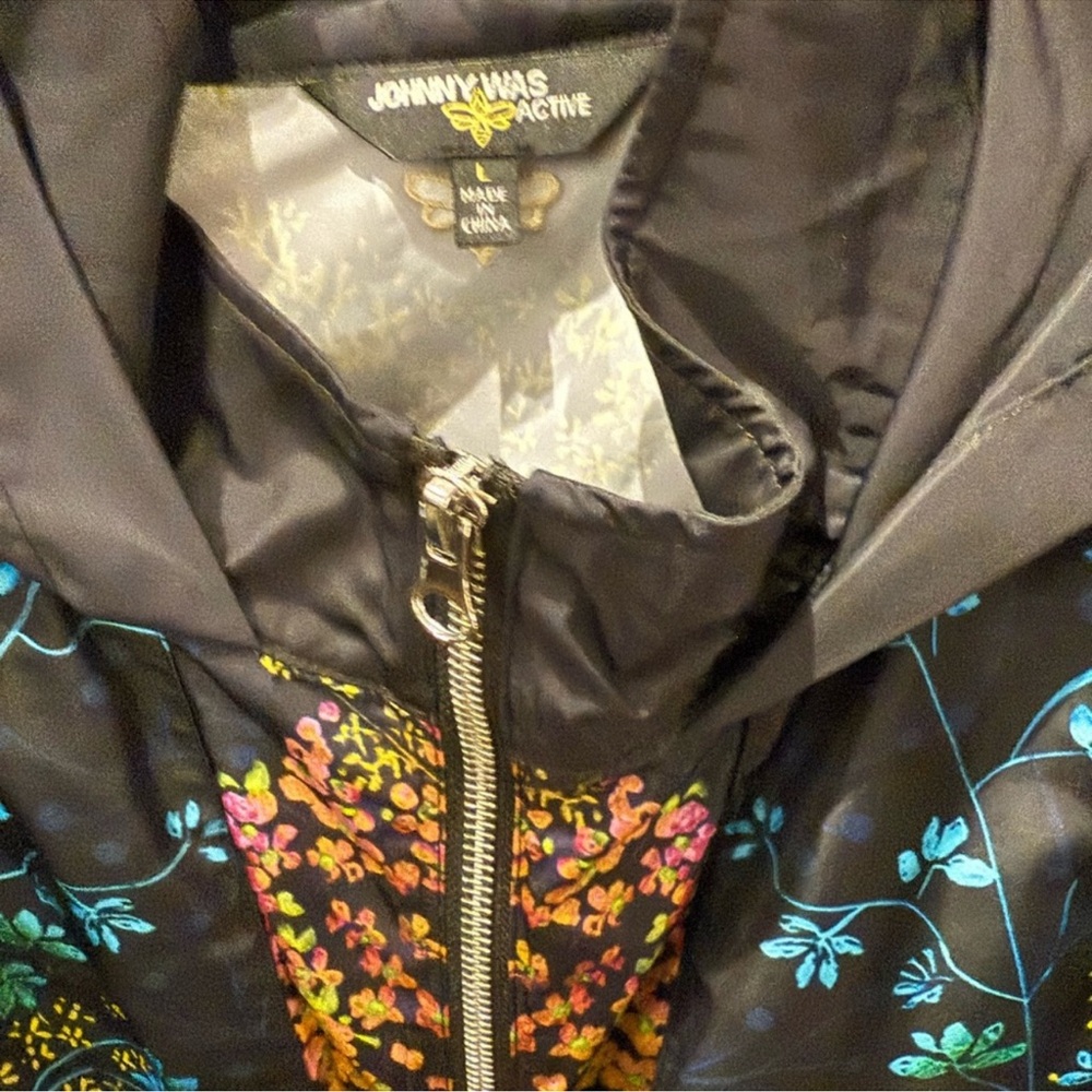 Johnny Was Black Vest with Vibrant Floral Design - Picture 3 of 16